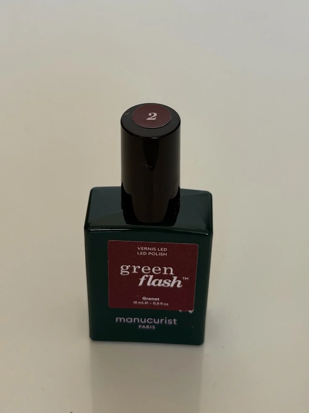 Manucurist green flash LED Nail Polish - Grenat